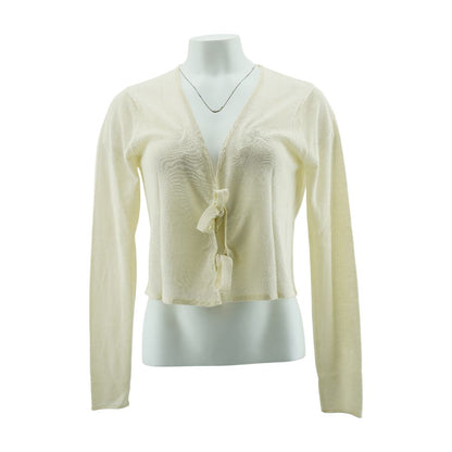 Ivory Solid Cardigan Sweater