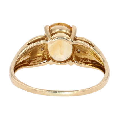 14K Yellow Gold Citrine Fashion Ring