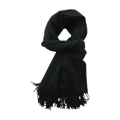 Black 100% Cashmere Scarf