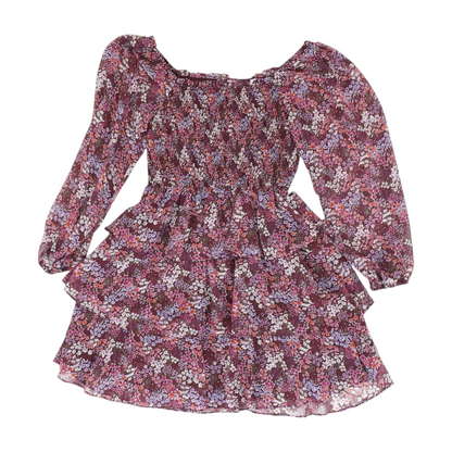 Maroon Floral Dress