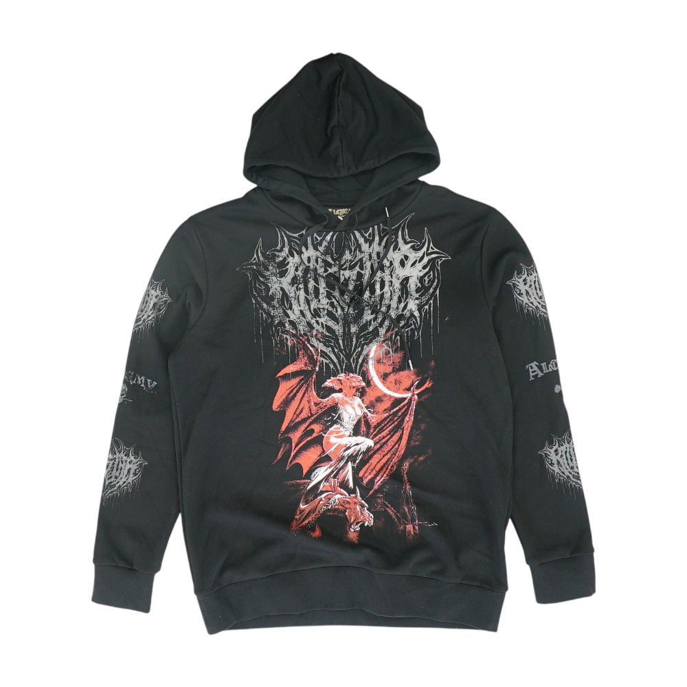 Black Solid Hoodie Pullover