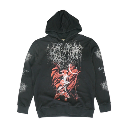 Black Solid Hoodie Pullover