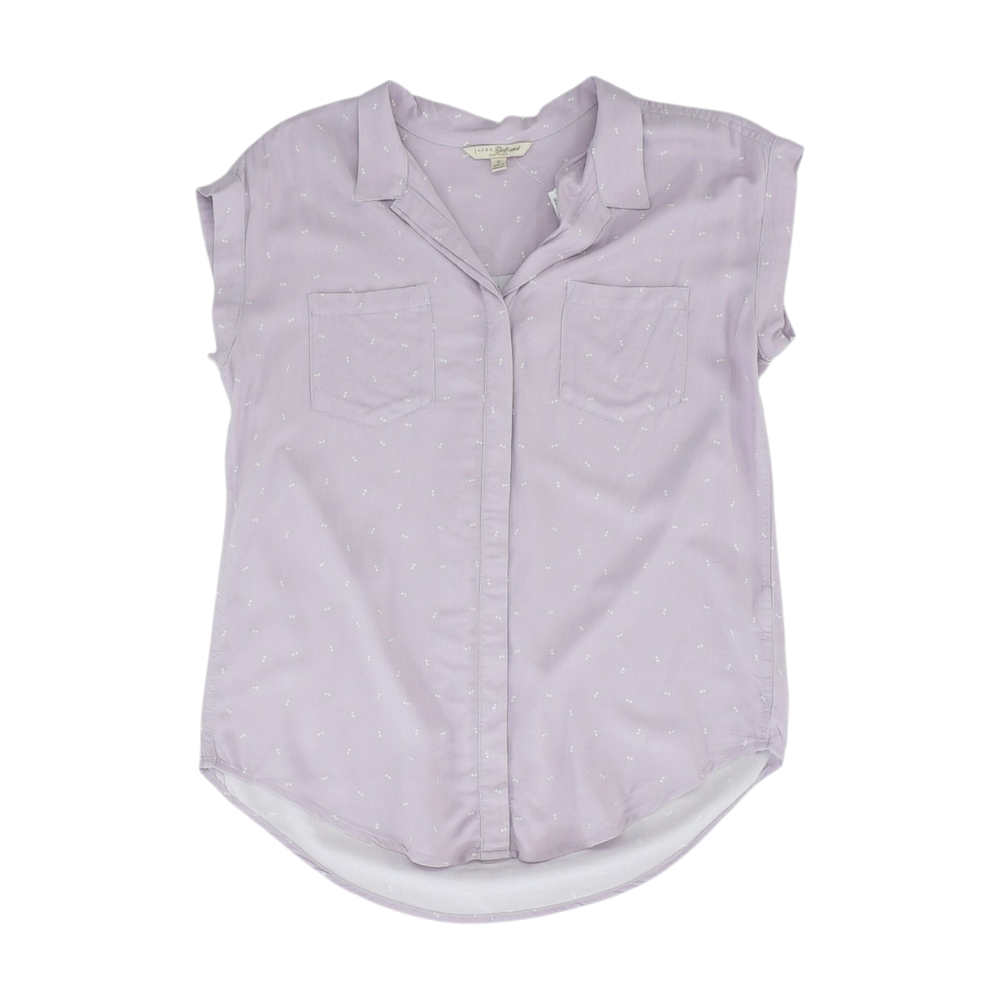 Purple Polka Dot Button Down