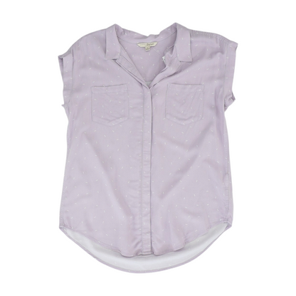 Purple Polka Dot Button Down
