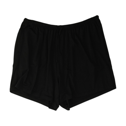 Black Solid Knit Shorts