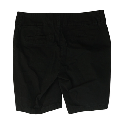 Black Solid Chino Shorts
