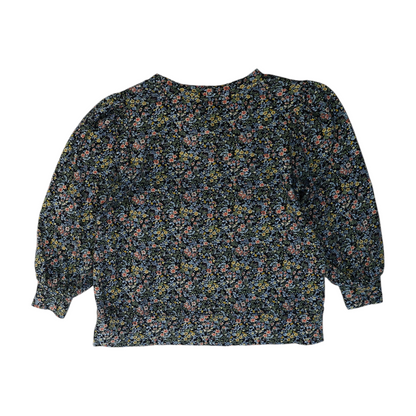 Black Petite Floral Blouse
