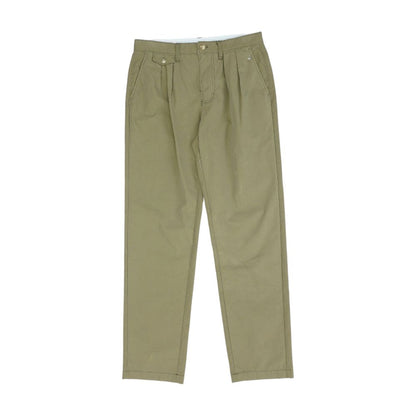 Olive Solid Casual Pants