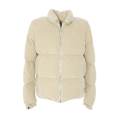 Beige Besbre Corduroy Puffer Jacket