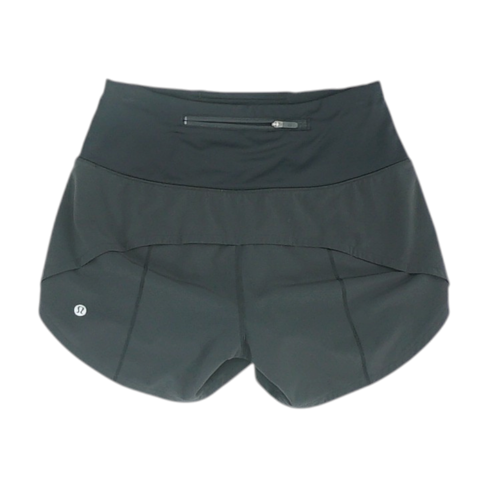 Black Solid Active Shorts
