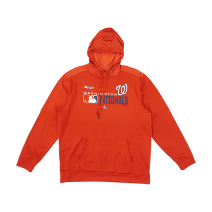 Red Washington Nationals Solid Hoodie Pullover