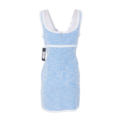 Blue Abstract Mini Dress