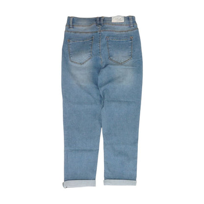 Blue High Rise Slim Leg Jeans