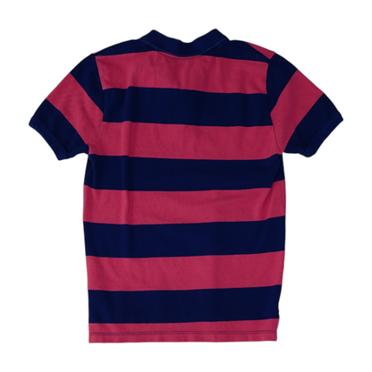 Pink Striped Short Sleeve Polo