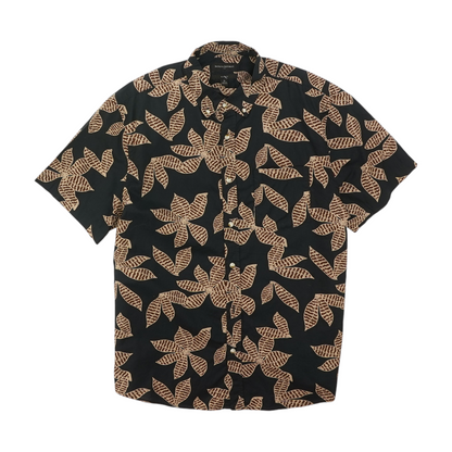 Navy Floral Short Sleeve Button Down
