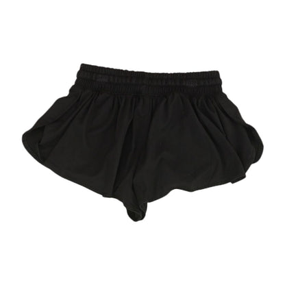 Black Solid Active Shorts