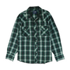 Wrangler Green Plaid Long Sleeve Button Down – Image 1