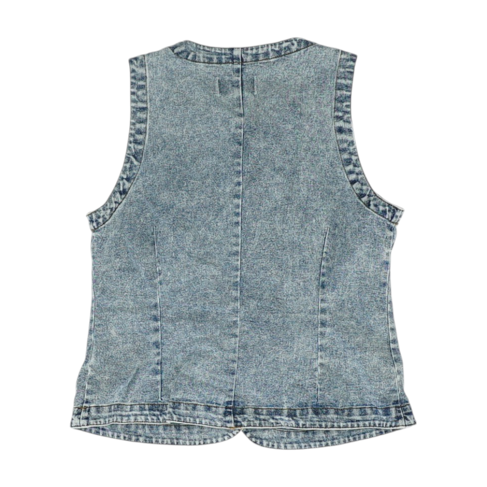 Blue Solid Vest