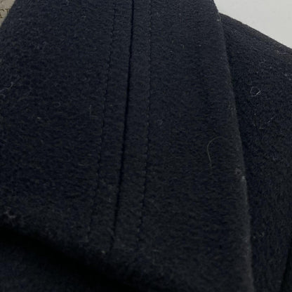 Black Petite Solid Wool Coat