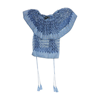 Blue Geometric Blouse
