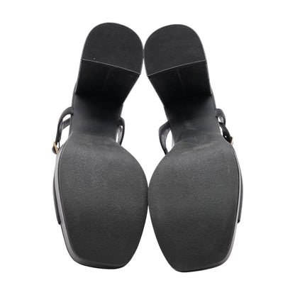 Black Block Heel Sandals