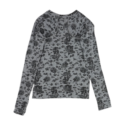 Gray Floral Active T-Shirt