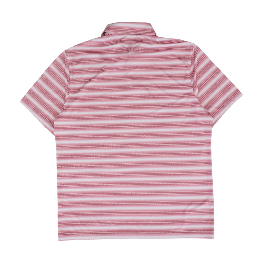 Pink Striped Short Sleeve Polo