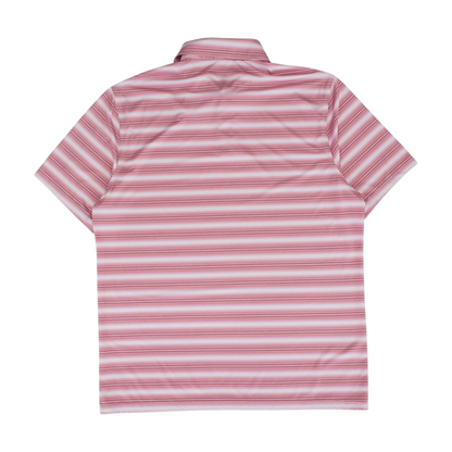 Pink Striped Short Sleeve Polo