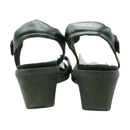 Black Wedged Sandals