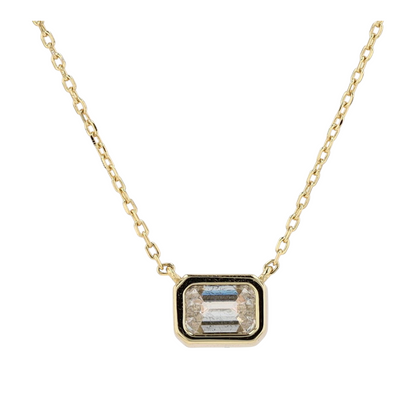 7/8 ctw Sterling Silver Moissanite Pendant Necklace