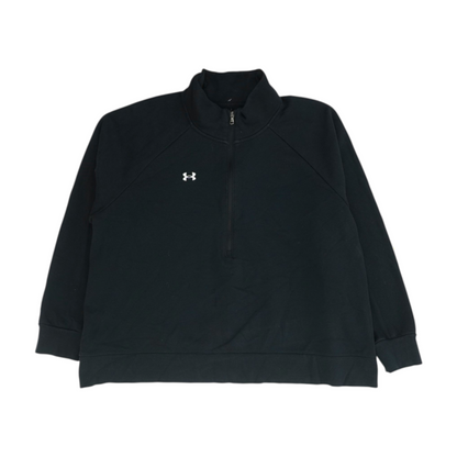 Black Solid 1/4 Zip Pullover