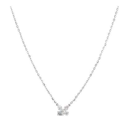 7/8 ctw 14K White Gold Lab Grown Diamond Station Necklace – Image 1