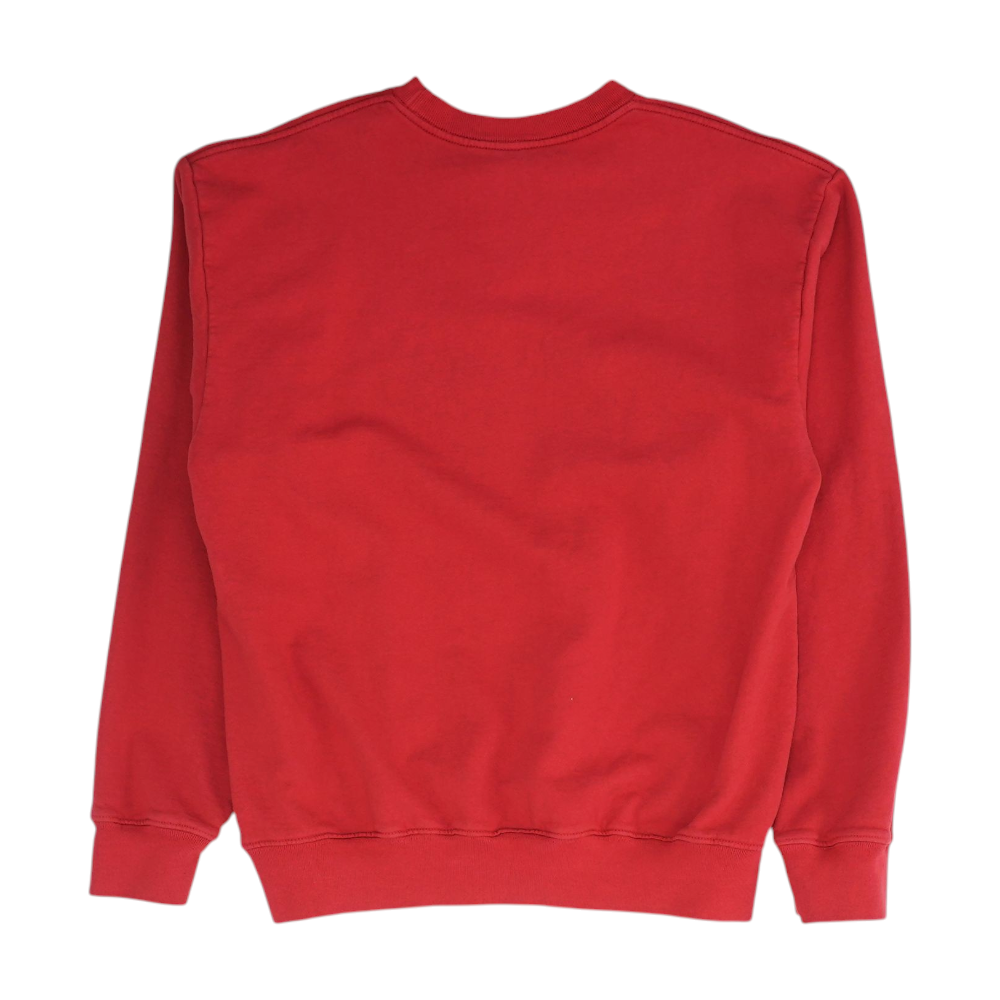 Red Solid Sweatshirt Pullover