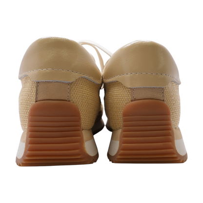 Raffia Platform Athletic Shoes