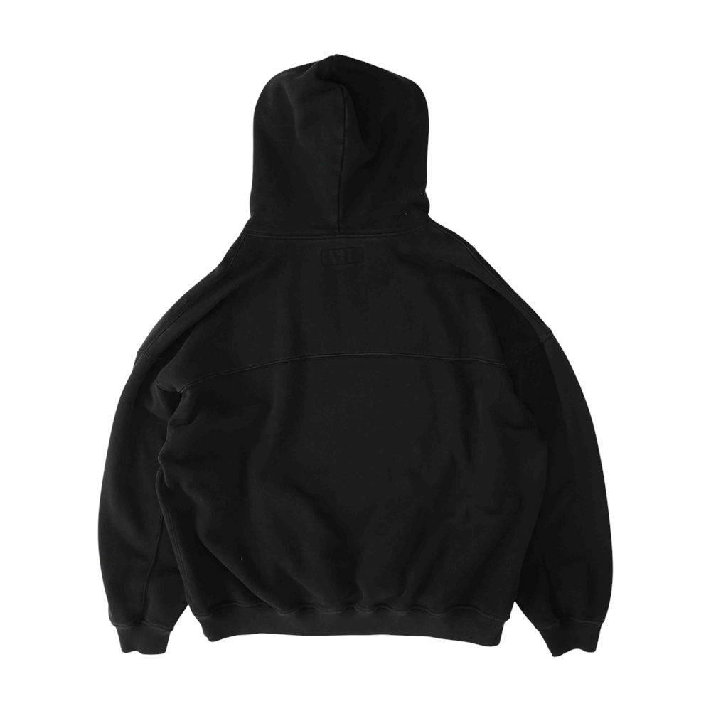 Black Solid Hoodie Pullover