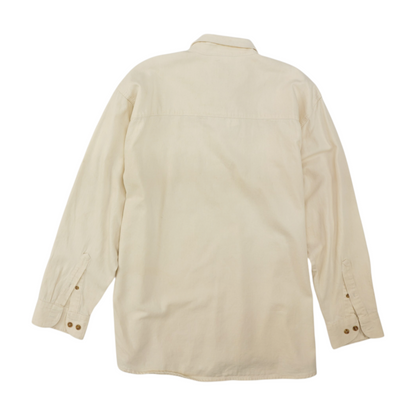 Vintage Cream Solid Long Sleeve Button Down