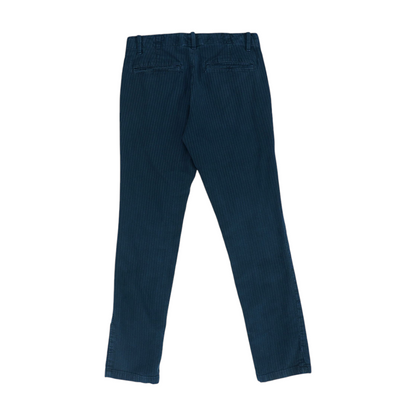 Navy Striped Slim Pants