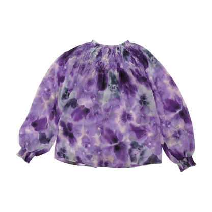 Purple Floral Blouse