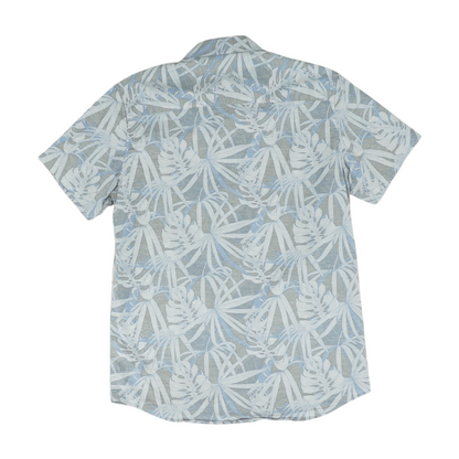 Gray Tropical Short Sleeve Button Down