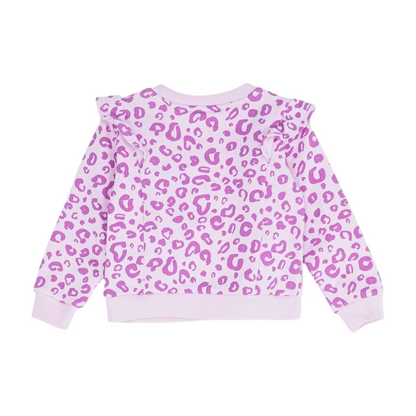 Pink Animal Print Sweatshirt Pullover