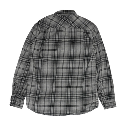 Gray Plaid Flannel Button Down