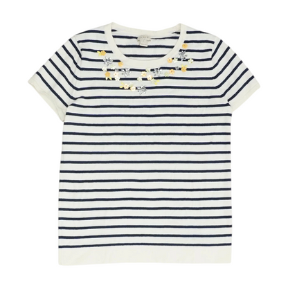 Navy Striped Blouse