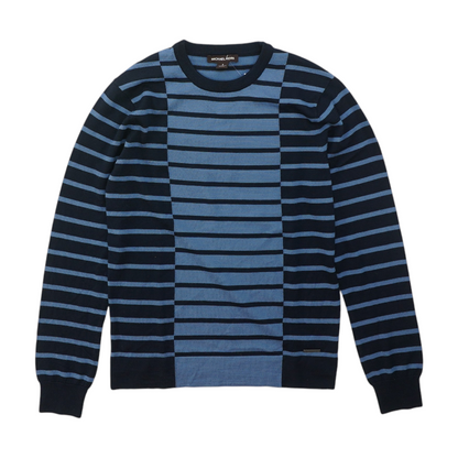 Navy Striped Pullover Sweater