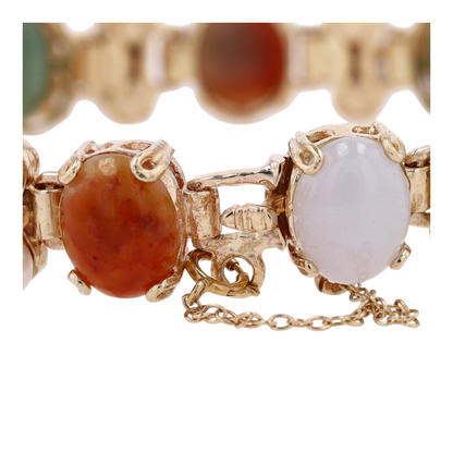 14K Yellow Gold Multi Gem Tennis Bracelet