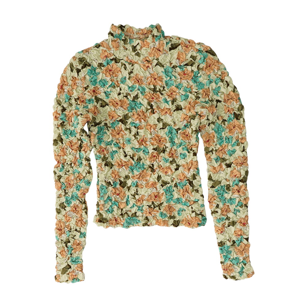 Beige Floral Blouse