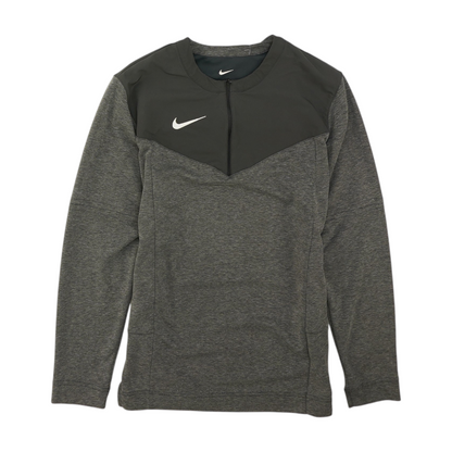 Gray Solid 1/4 Zip Pullover