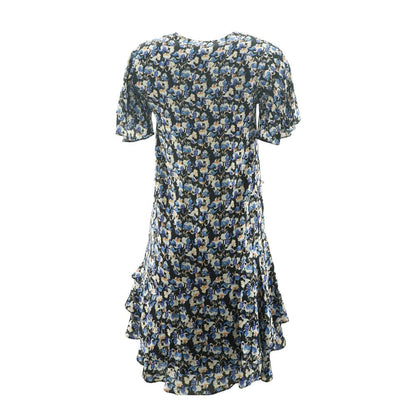 Black Floral Midi Dress