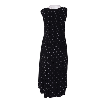 Black Abstract Midi Dress
