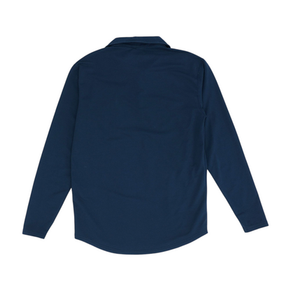 Black Solid Long Sleeve Polo