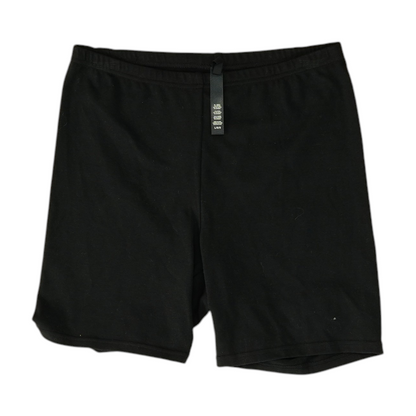 Black Solid Active Shorts